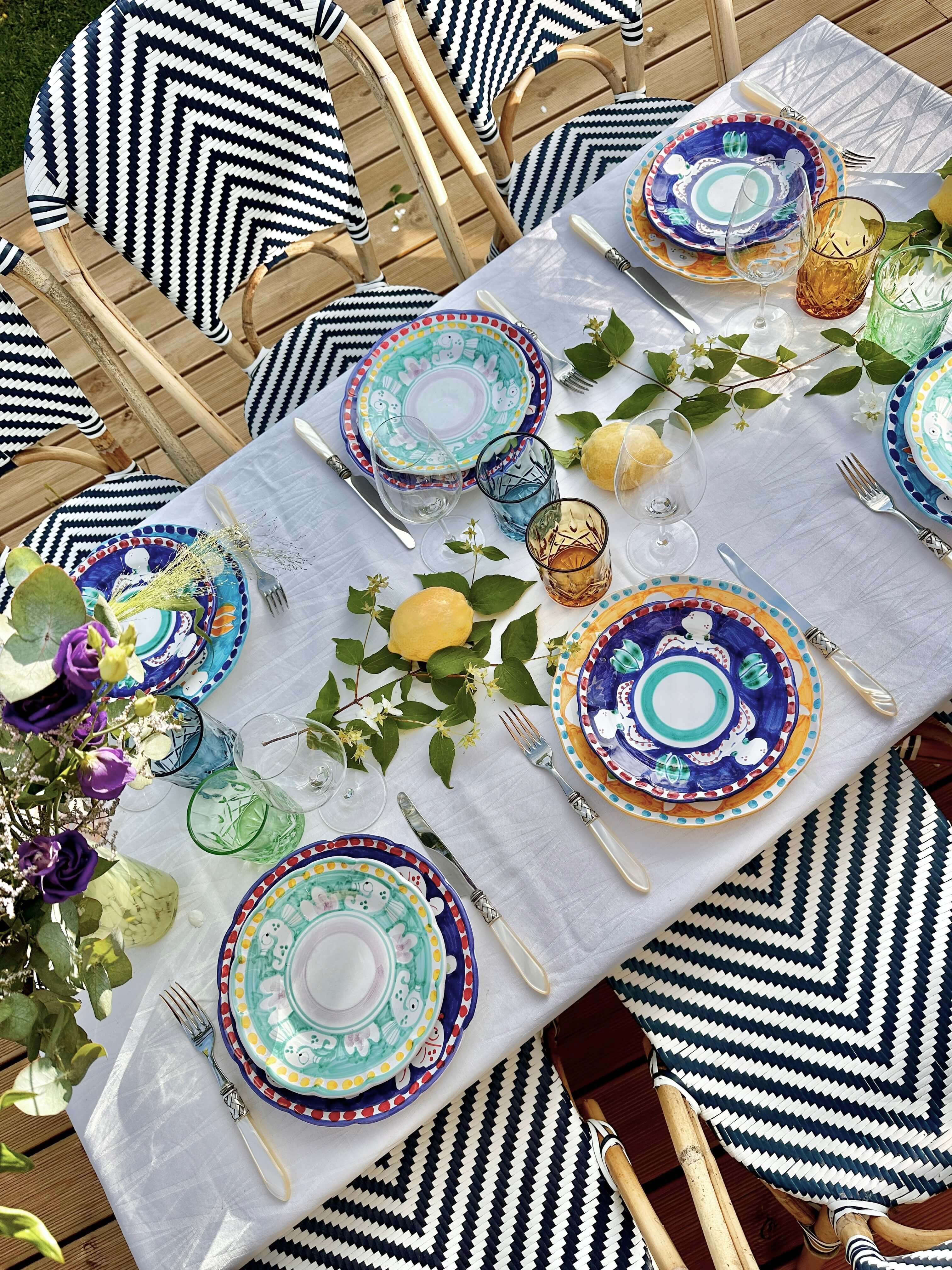 Bordopdækning med amalfi-kollektionen