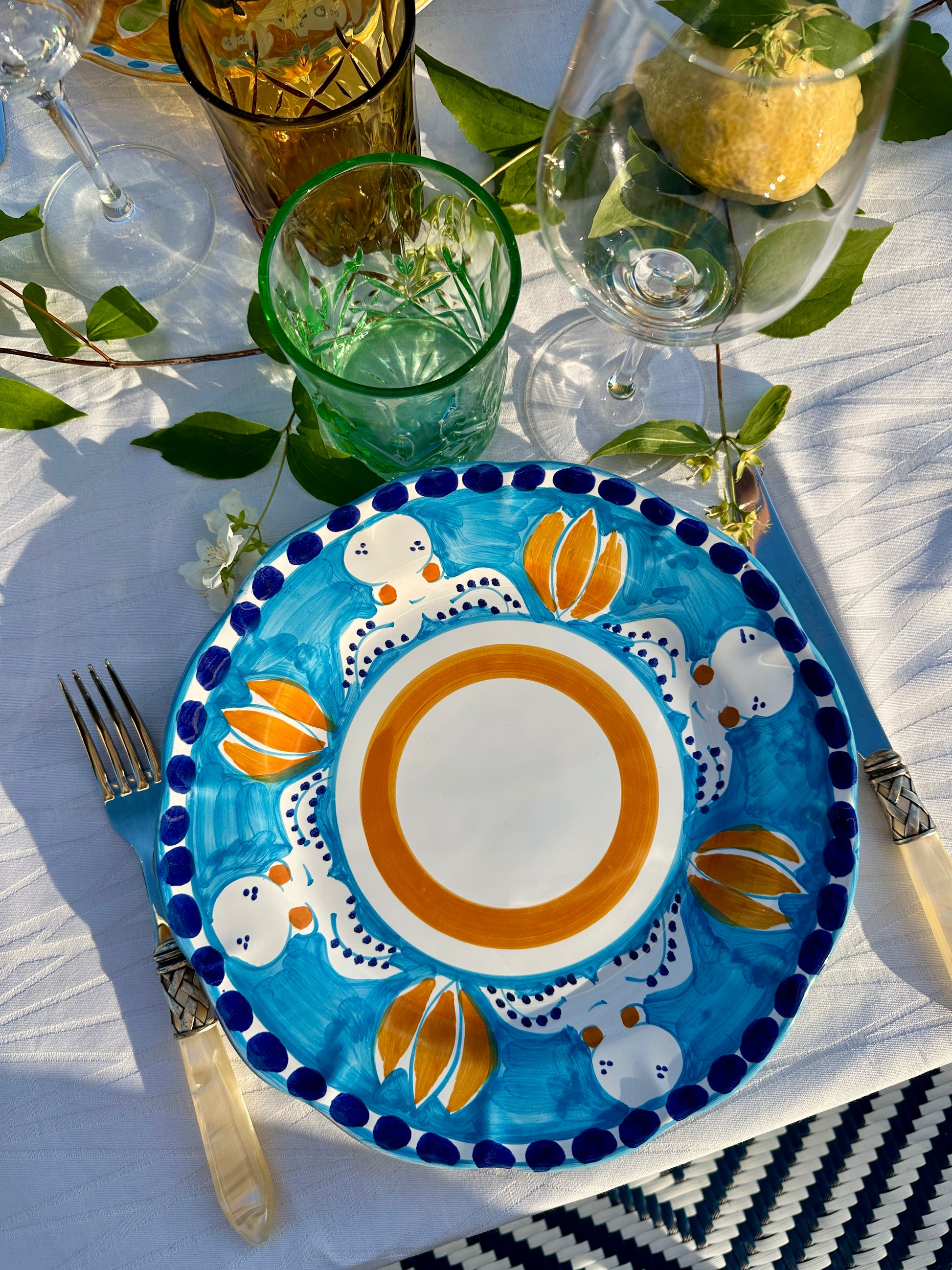 Tallerken / fad med blæksprutte – Ø26