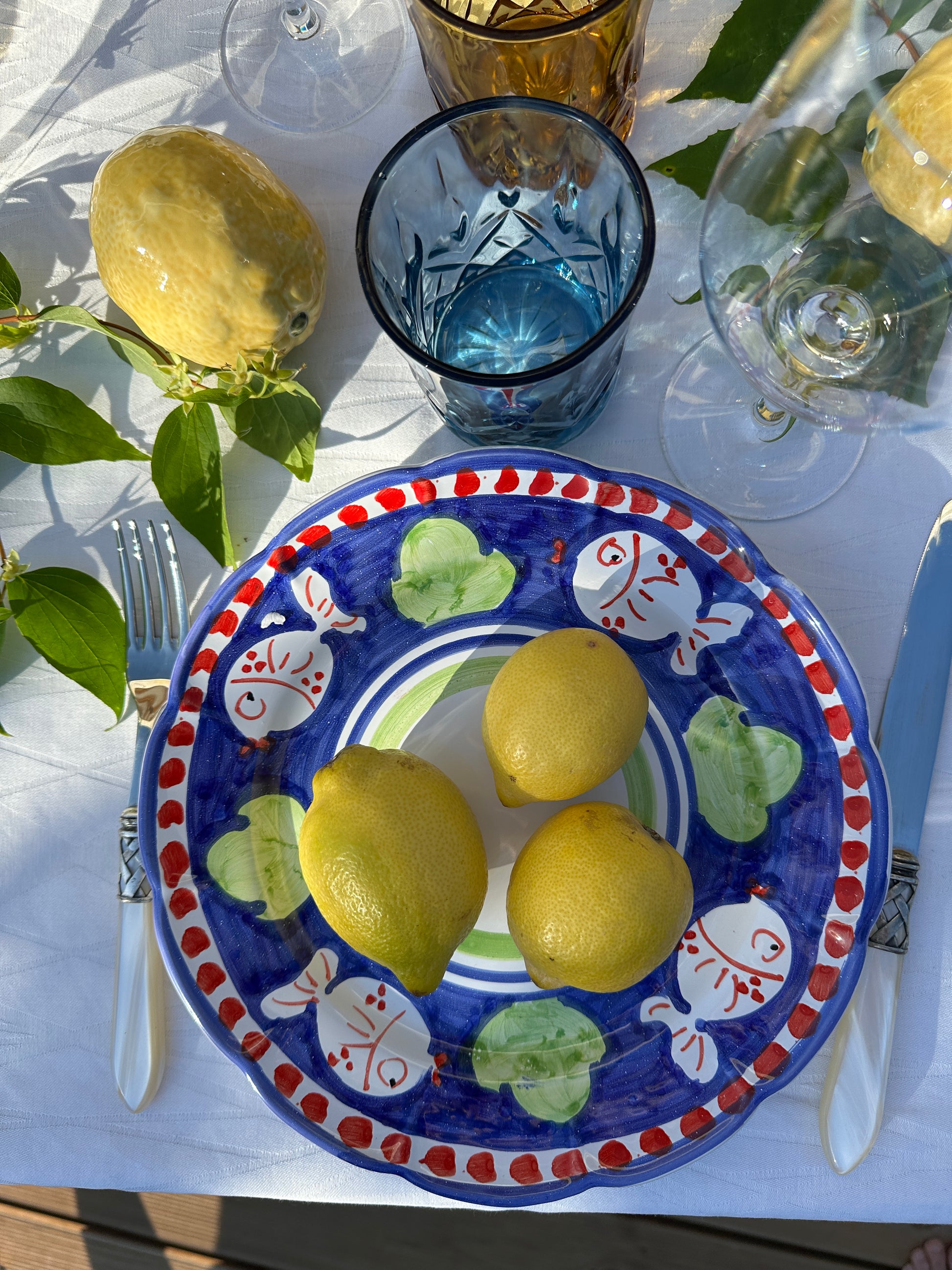 Tallerken / fad med fisk  – Ø26