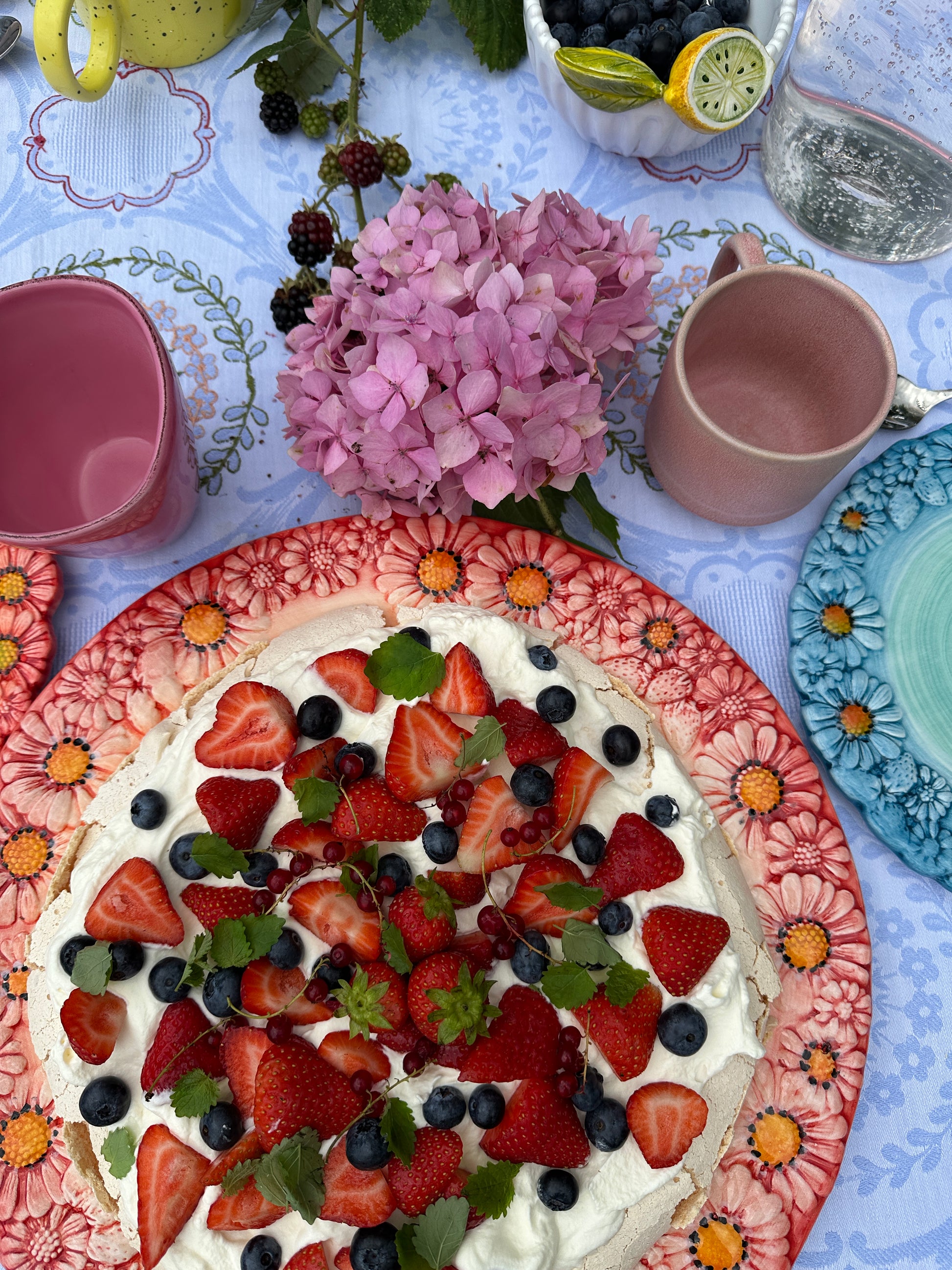 Serveringsfad med margueritter – Ø36